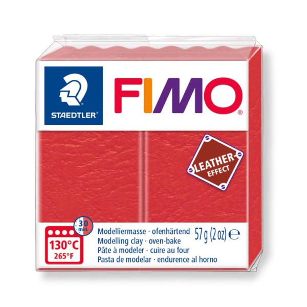 FIMO leather - effect 57g wassermelone - Kidis Art