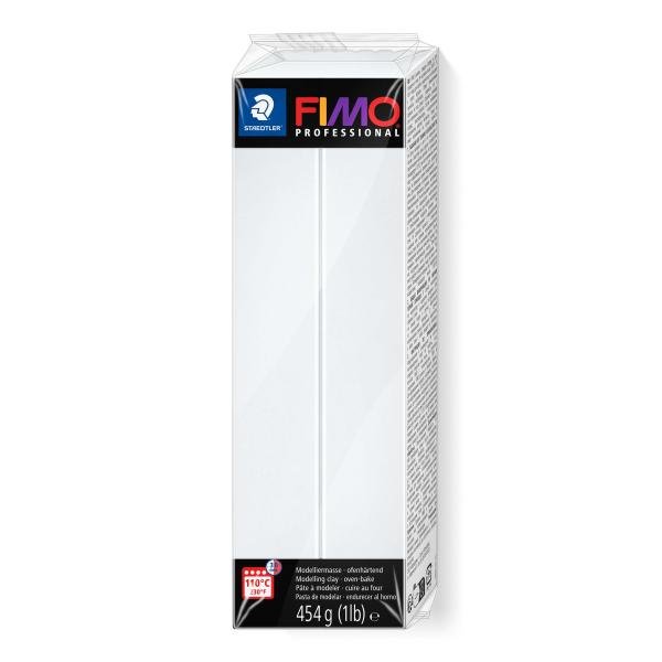 FIMO prof. Großblock 454gr. Farbe weiß - Kidis Art