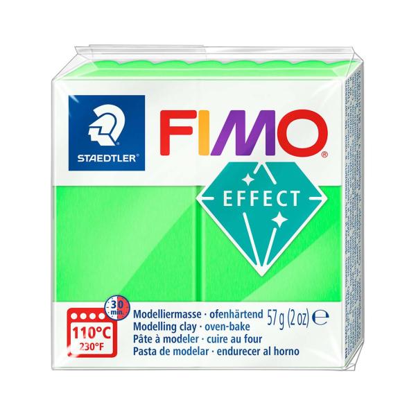 FIMO soft 57g effect neon grün - Kidis Art