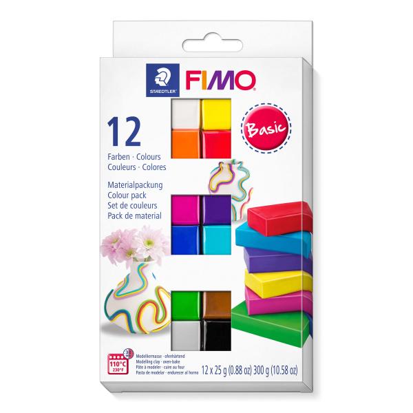 FIMO Soft Colour Pack 12x25g 12 Farben Basic - Kidis Art