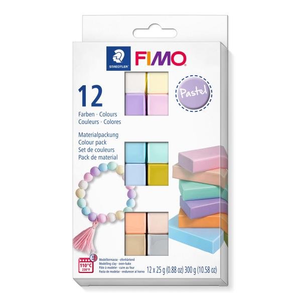 FIMO Soft Colour Pack 12x25g 12 Farben Pastel - Kidis Art