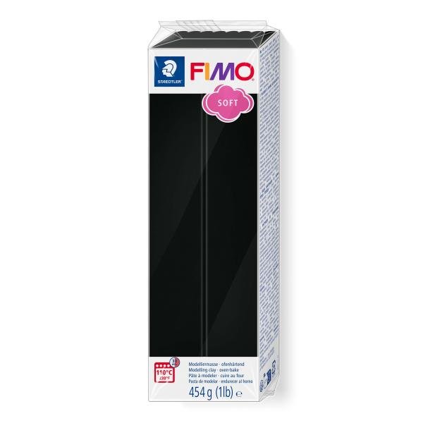 FIMO Soft Großblock 454gr. Farbe schwarz - Kidis Art