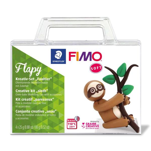 FIMO soft Set im Koffer Faultier Flapy - Kidis Art