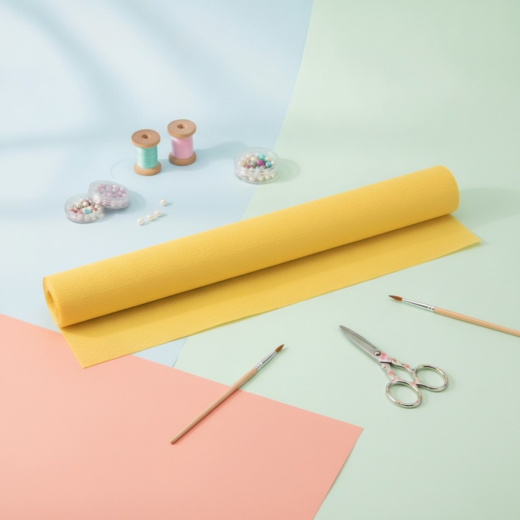 Floristik Krepp-Papier gelb - Kidis Art