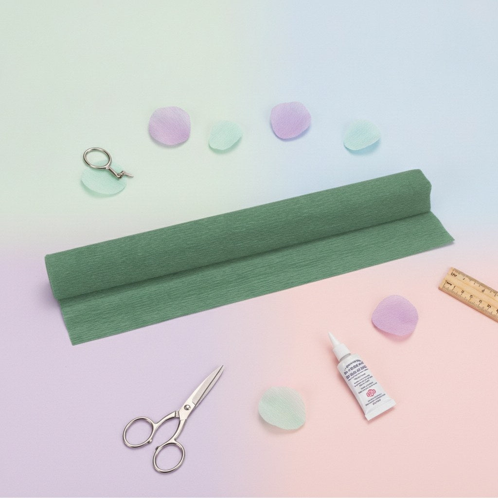 Floristik Krepp-Papier grün - Kidis Art