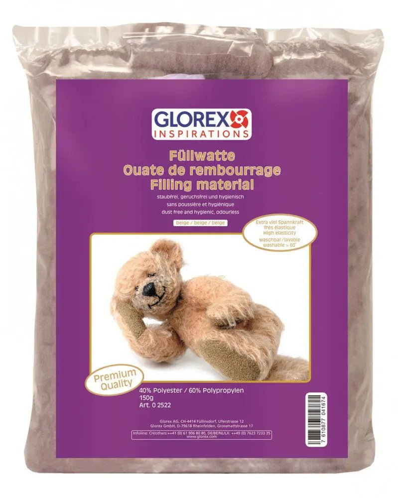 Füllwatte, braun / beige 150g - Kidis Art