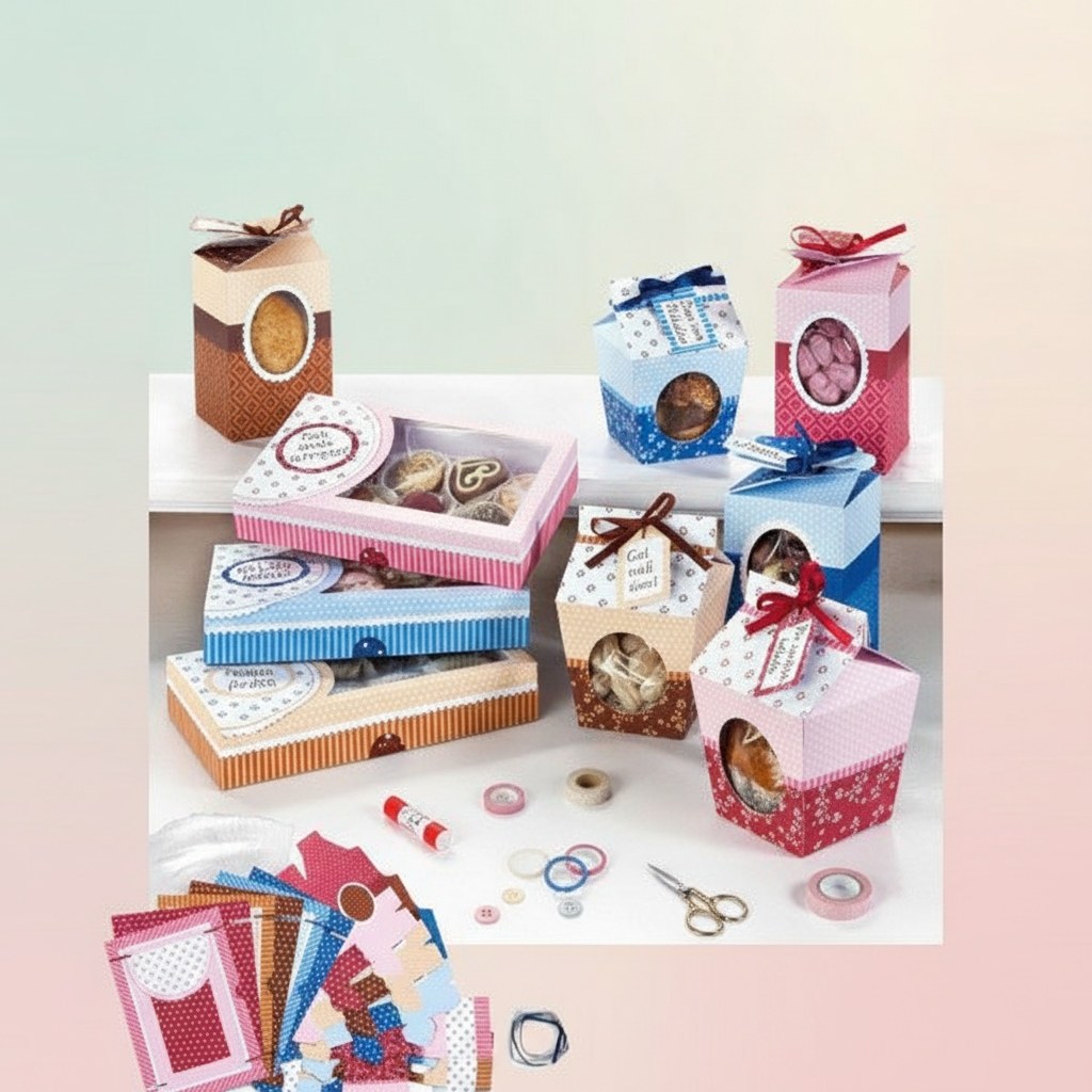 Geschenk-Schachteln, 9 Stück "Süsses Verpacken", - Kidis Art