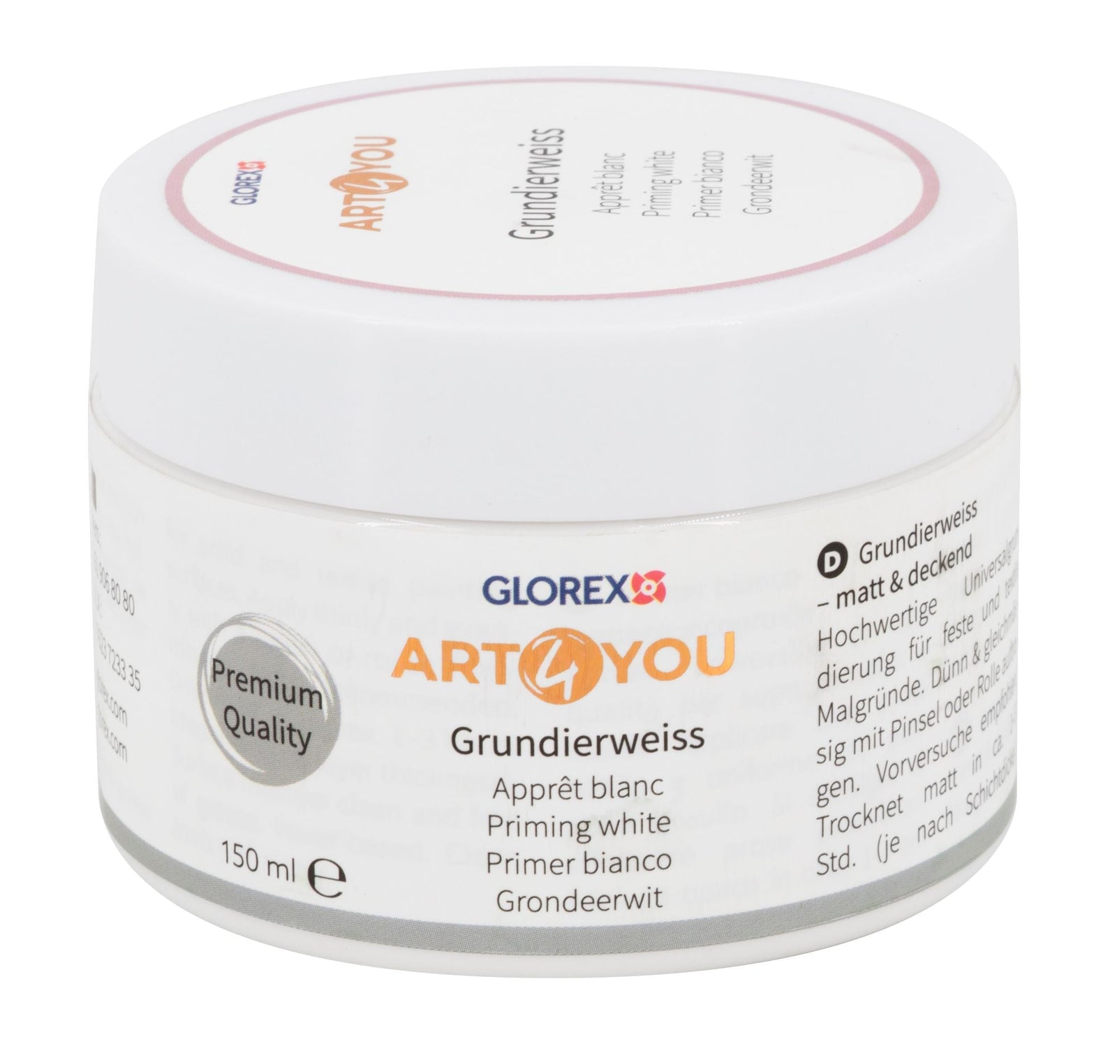 Gesso / Grundierweiss 150ml, Premium Qualtiät - Kidis Art