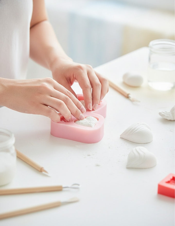 Giessform Herzen verziert - Kidis Art