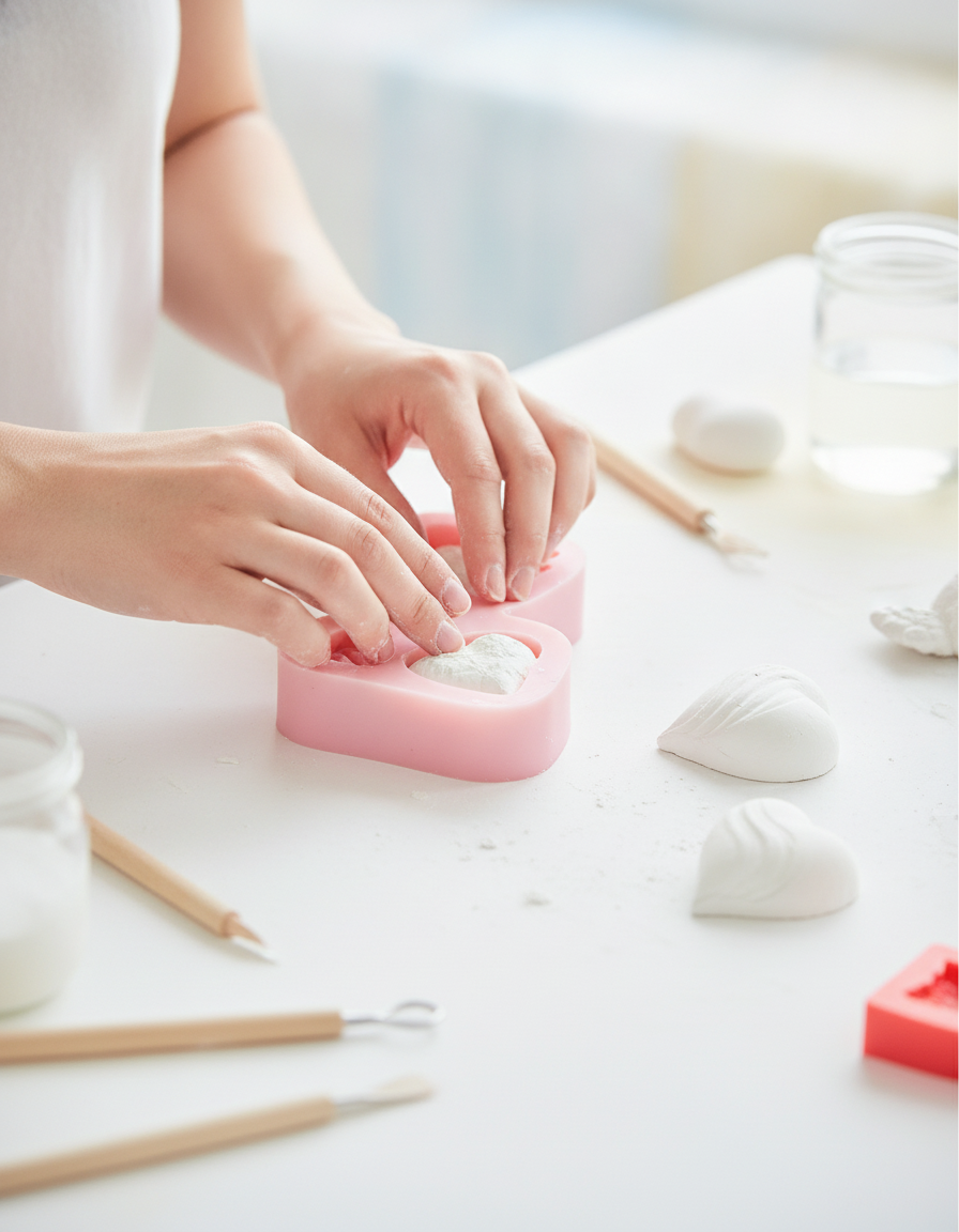 Giessform Herzen verziert - Kidis Art