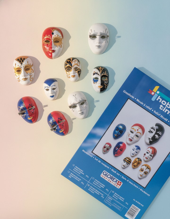Giessform Masken-Set 10-tlg. - Kidis Art