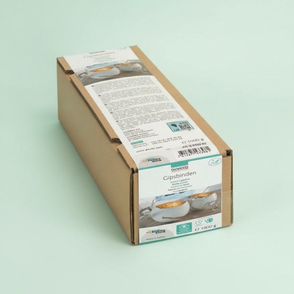 Gipsbinden Grosspackung 1kg Modelliergewebe 5 Roll-5mx10cm - Kidis Art