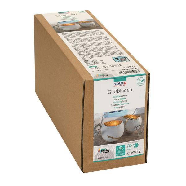 Gipsbinden Grosspackung 2kg Modelliergewebe 10Roll - 5mx10cm - Kidis Art