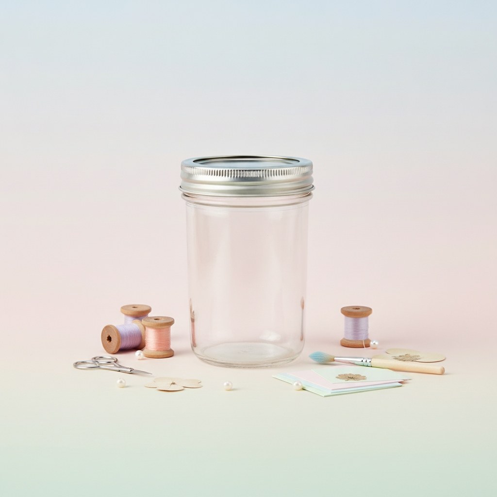 Glas mit 2-tlg Deckel 1Stk, 200ml 6,6x7x10,5cm - Kidis Art