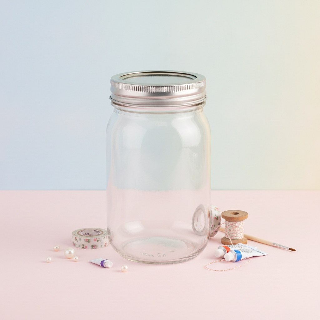 Glas mit 2-tlg Deckel 1Stk, 420ml 7,8x7x13,5cm - Kidis Art