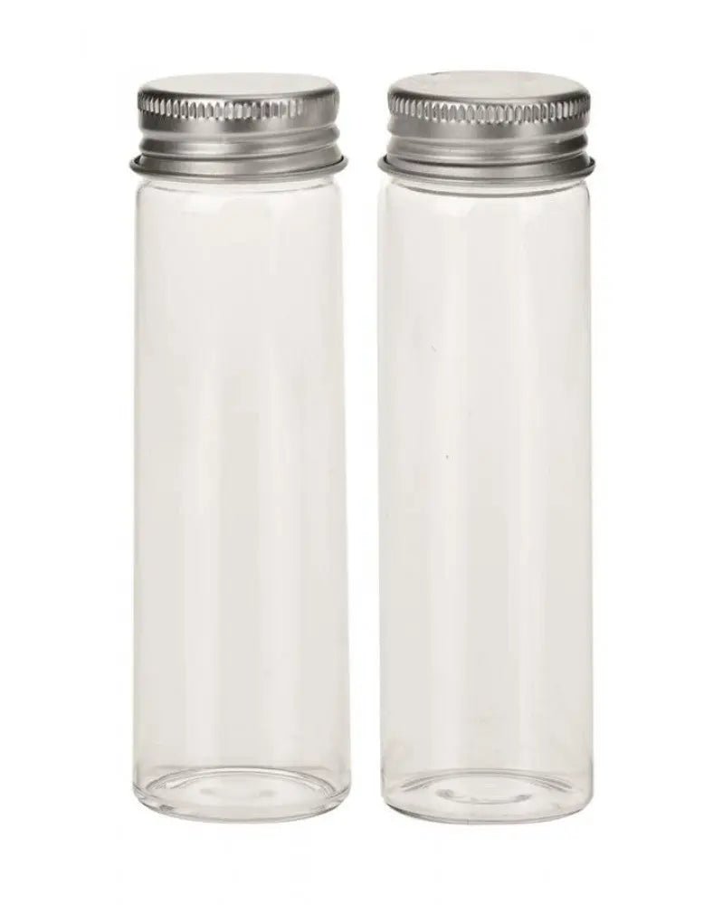 Glasflaschen 2Stk 3x6cm 25ml mit Drehverschluss - Kidis Art