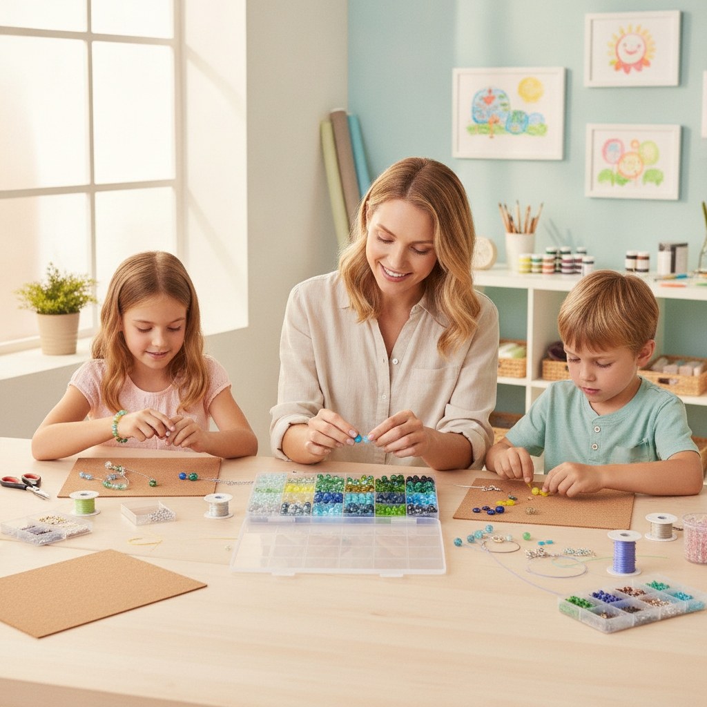 Glasperlen-Schmuckset türkis/grün - Kidis Art