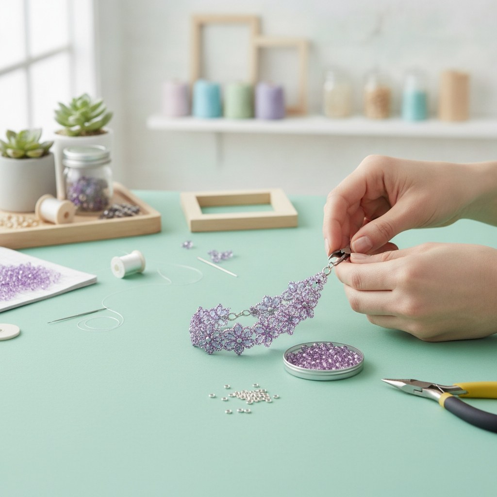 Glasschliffperle 4mm 100St flieder - Kidis Art