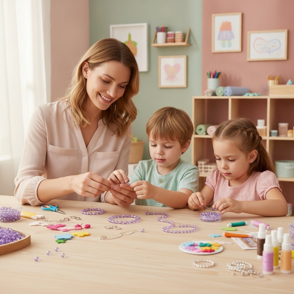 Glasschliffperle 4mm 100St flieder - Kidis Art