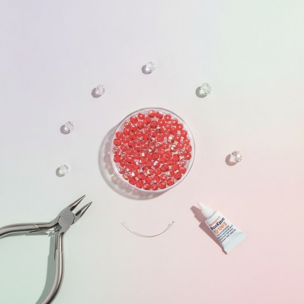Glasschliffperle 4mm 100St rubin rainbow - Kidis Art