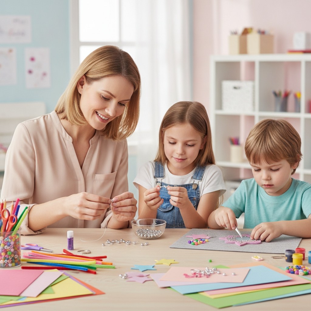 Glasschliffperle 4mm 100St silberfarben - Kidis Art