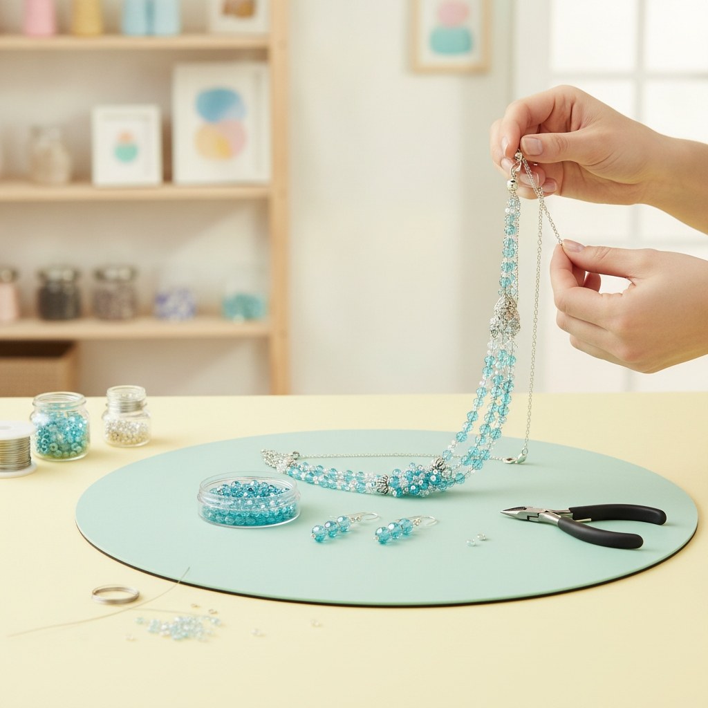 Glasschliffperle 6mm 50St aqua rainbow - Kidis Art