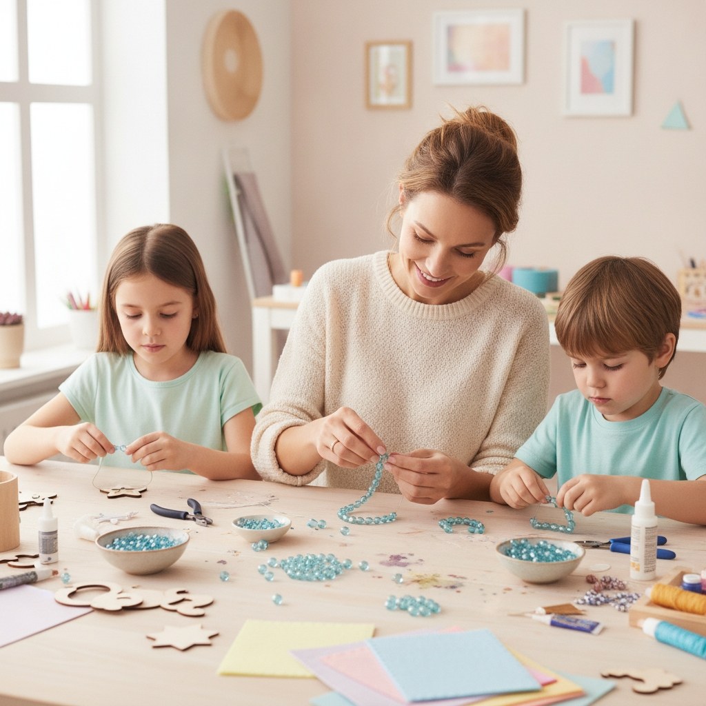 Glasschliffperle 6mm 50St aqua rainbow - Kidis Art