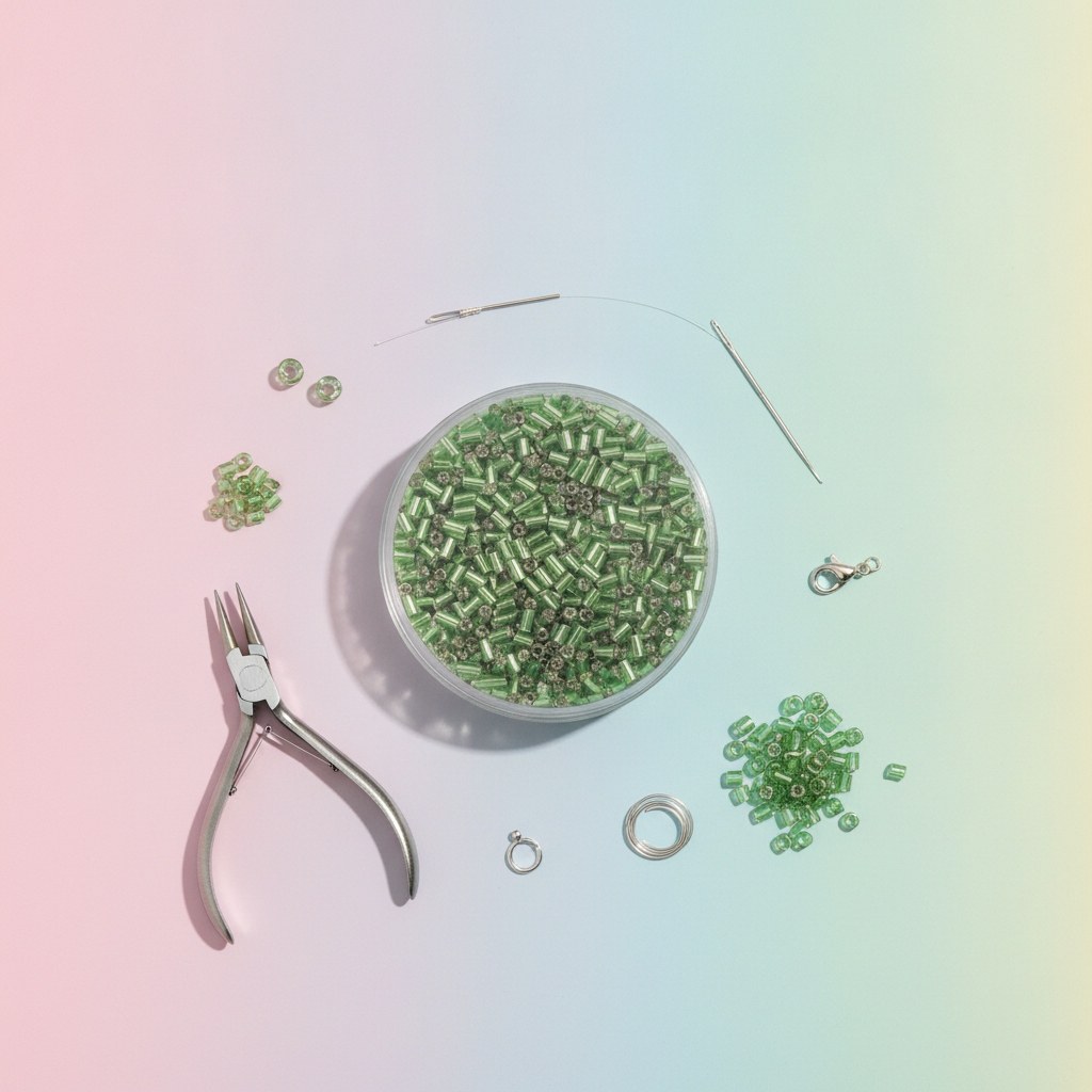Glasstifte 2,0mm Silbereinzug hellgrün 17g - Kidis Art