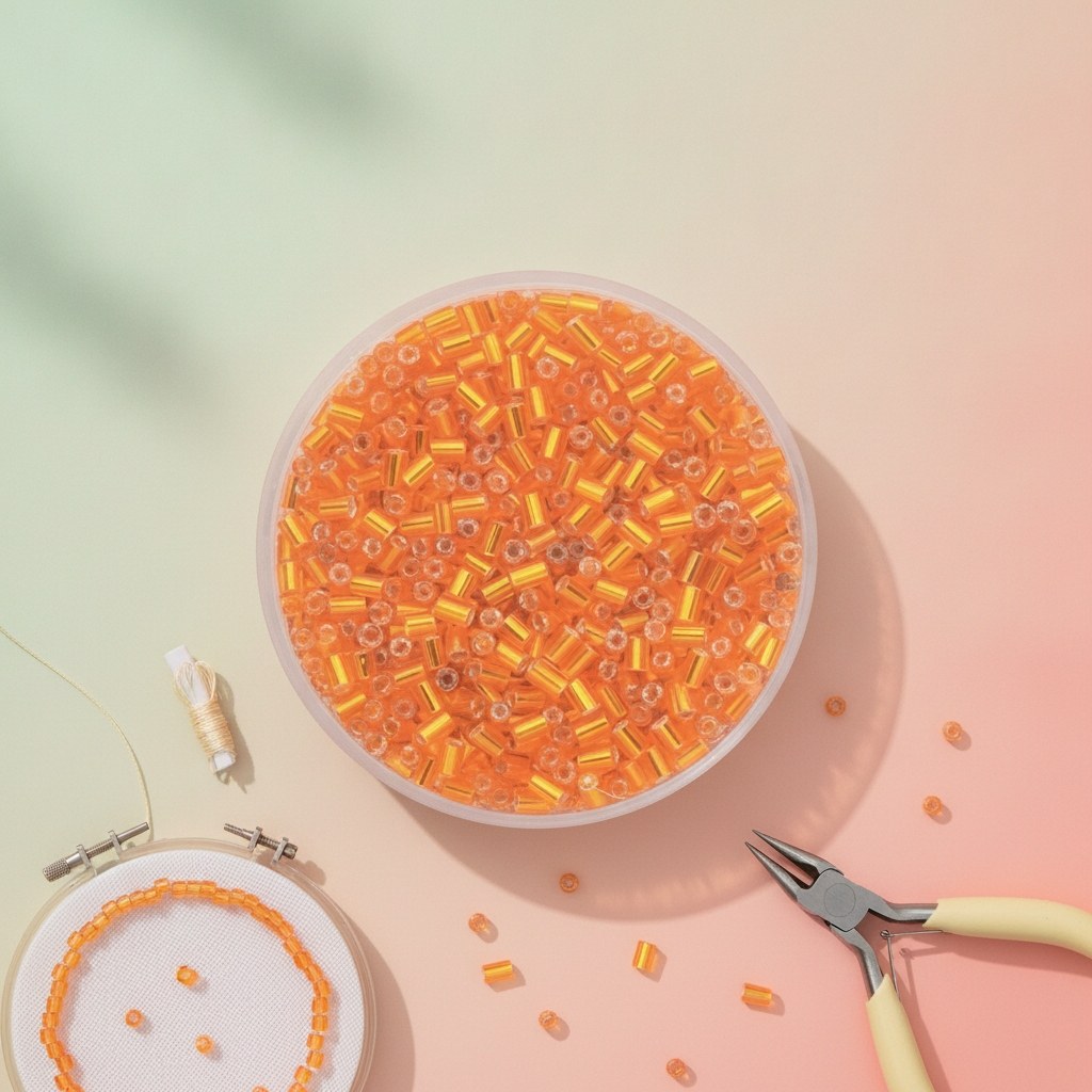 Glasstifte 2,0mm Silbereinzug orange 17g - Kidis Art