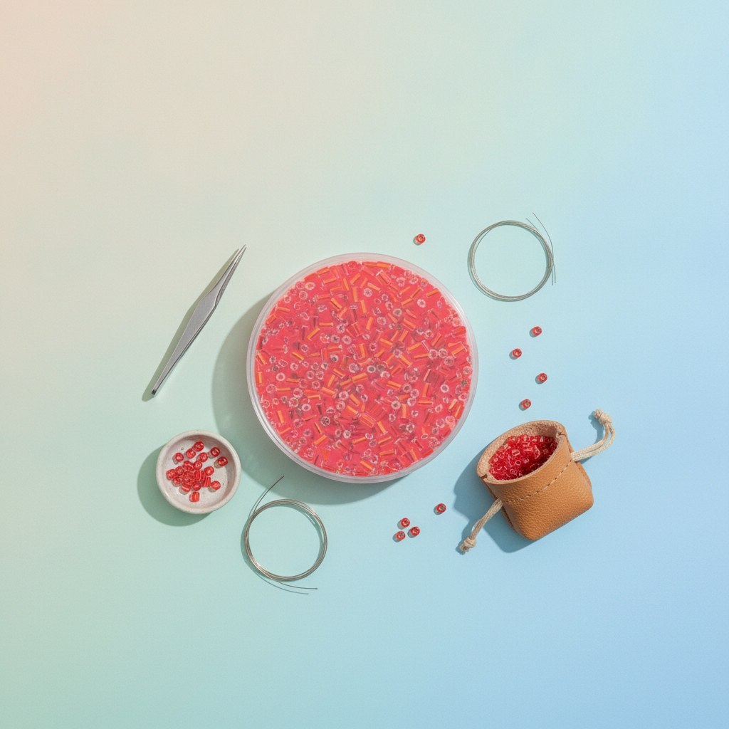 Glasstifte 2,0mm Silbereinzug rot 17g - Kidis Art
