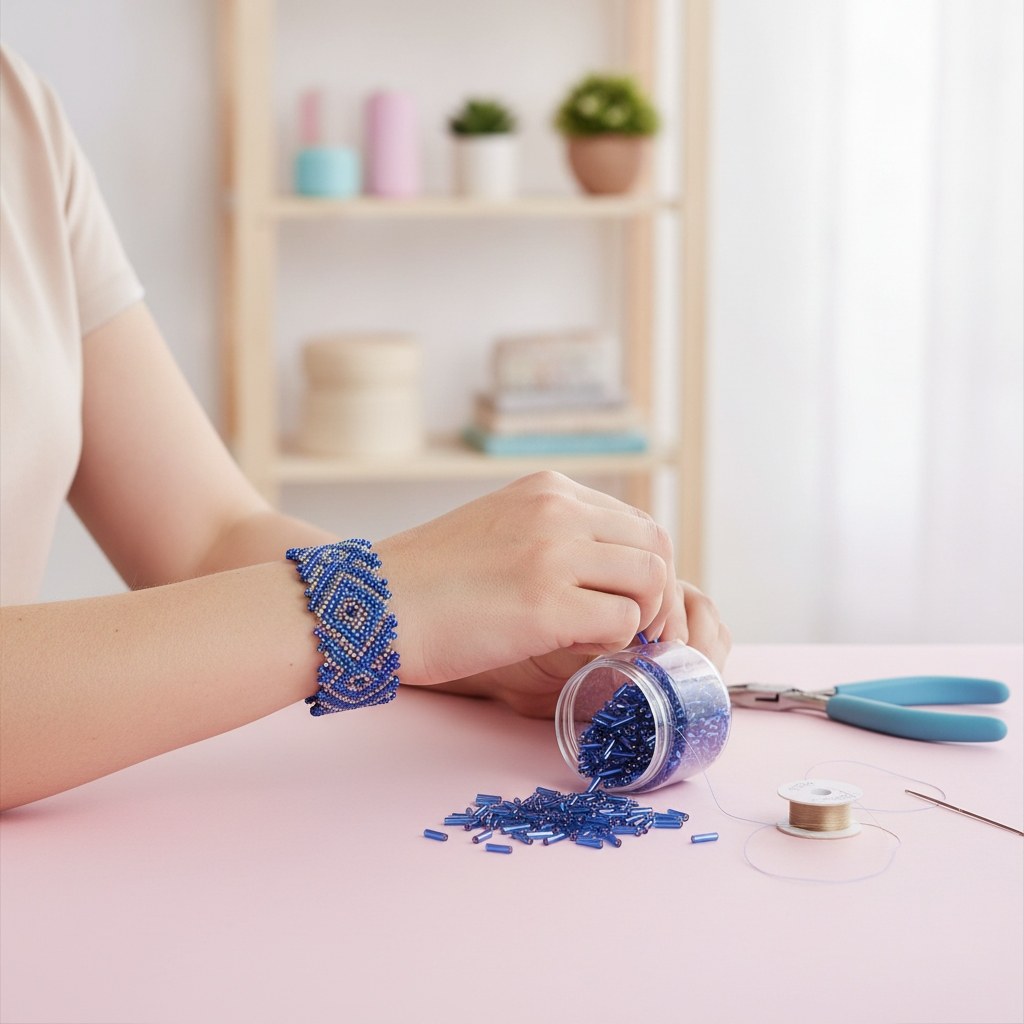 Glasstifte 6,0mm Silbereinzug mittelblau 17g - Kidis Art