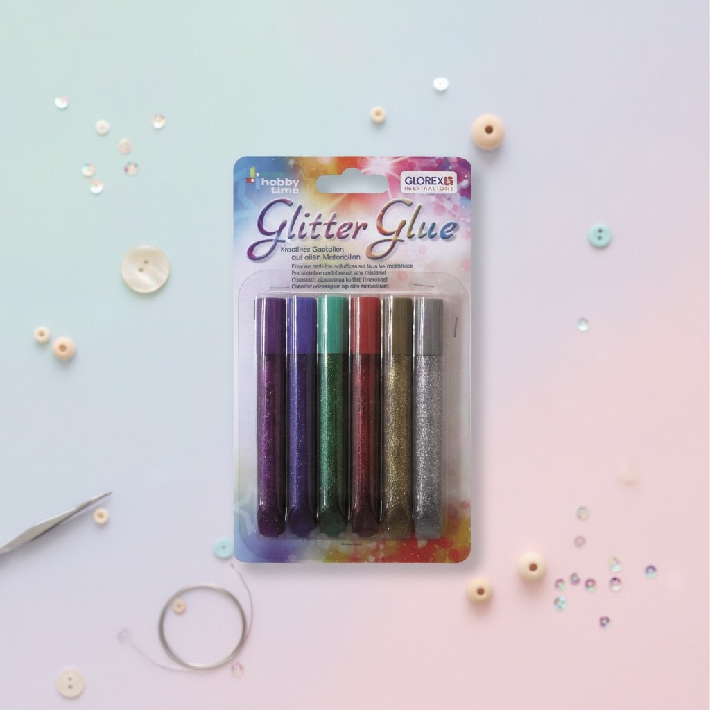 Glitterglue Stifte 6x10,5ml Standardfarben - Kidis Art