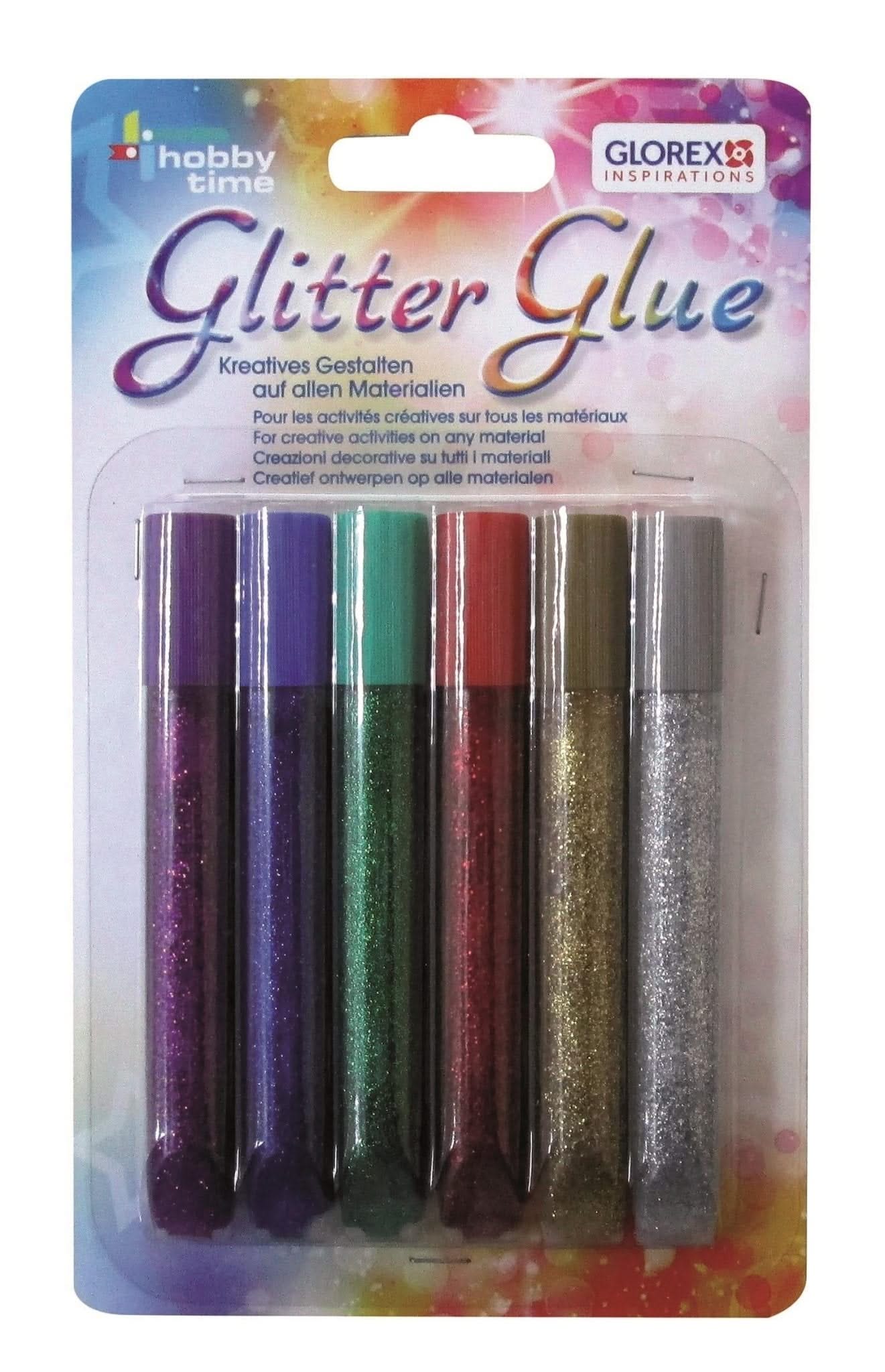 Glitterglue Stifte 6x10,5ml Standardfarben - Kidis Art