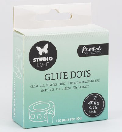 Glue Dots Klebepunkte Doppelseitig klebend 4mm 110 Stück Essential Tools - Kidis Art