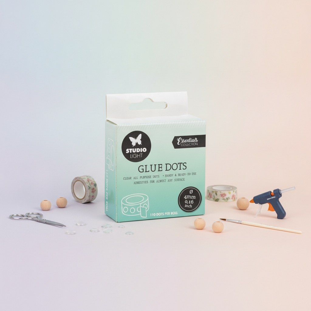 Glue Dots Klebepunkte Doppelseitig klebend 4mm 110 Stück Essential Tools - Kidis Art