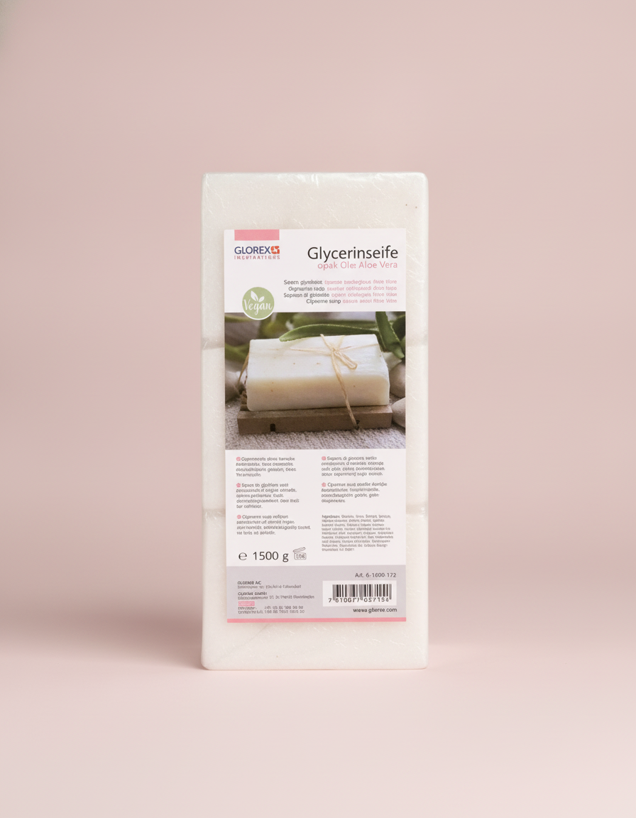 Glycerin-Seife Öko 1500g mit Aloe Vera transparent - Kidis Art