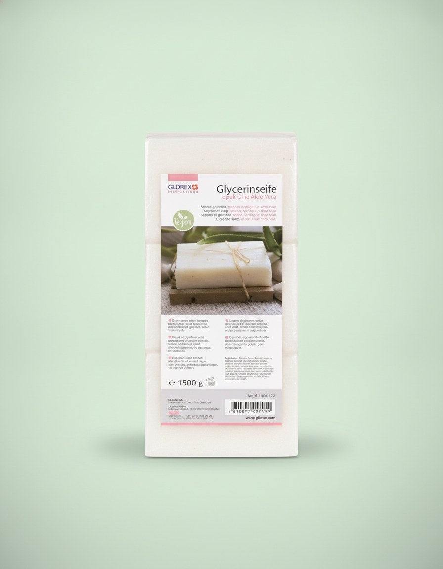 Glycerin-Seife Öko 1500g mit Aloe Vera transparent - Kidis Art