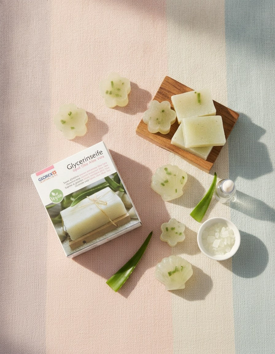 Glycerin-Seife Öko 500g mit Aloe Vera transparent - Kidis Art