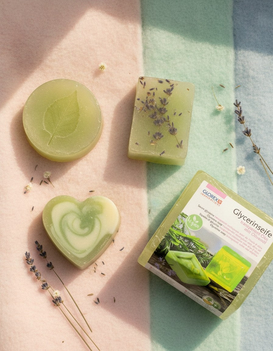 Glycerin-Seife Öko 500g mit Olivenöl transparent - Kidis Art