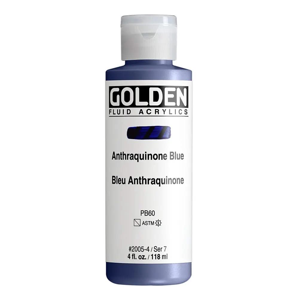 Golden Fluid Acrylfarbe Anthraquinone Blau 118 ml - Kidis Art