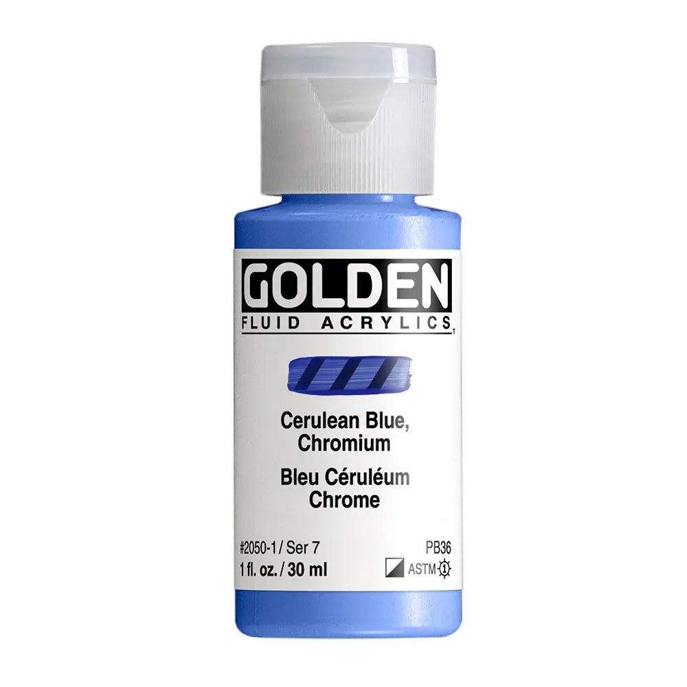 Golden Fluid Acrylfarbe Colinblau, Chrom 30 ml - Kidis Art