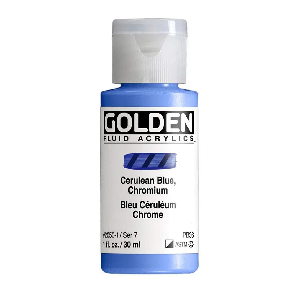Golden Fluid Acrylfarbe Colinblau, Chrom 30 ml - Kidis Art