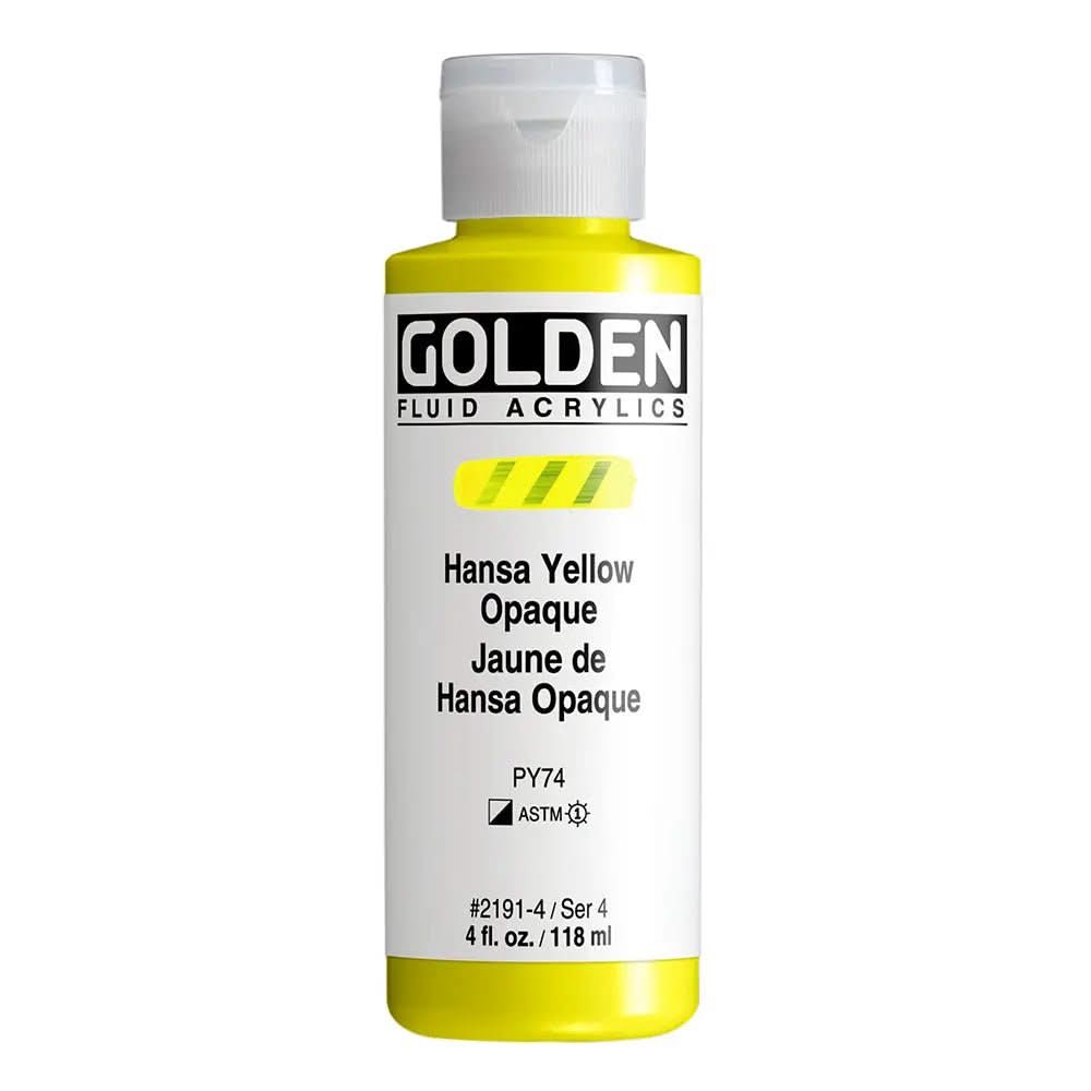 Golden Fluid Acrylfarbe Hansa Gelb Opague 118 ml - Kidis Art