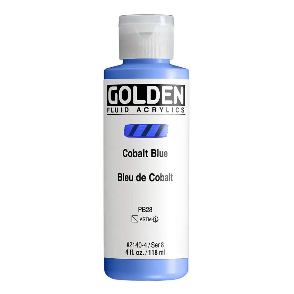 Golden Fluid Acrylfarbe Kobaltblau 118 ml - Kidis Art