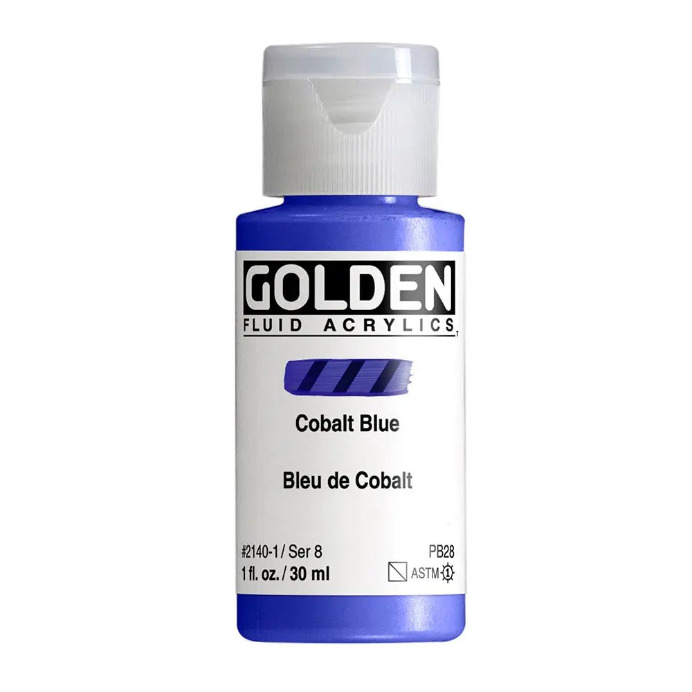 Golden Fluid Acrylfarbe Kobaltblau 30 ml - Kidis Art
