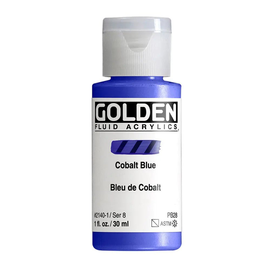 Golden Fluid Acrylfarbe Kobaltblau 30 ml - Kidis Art