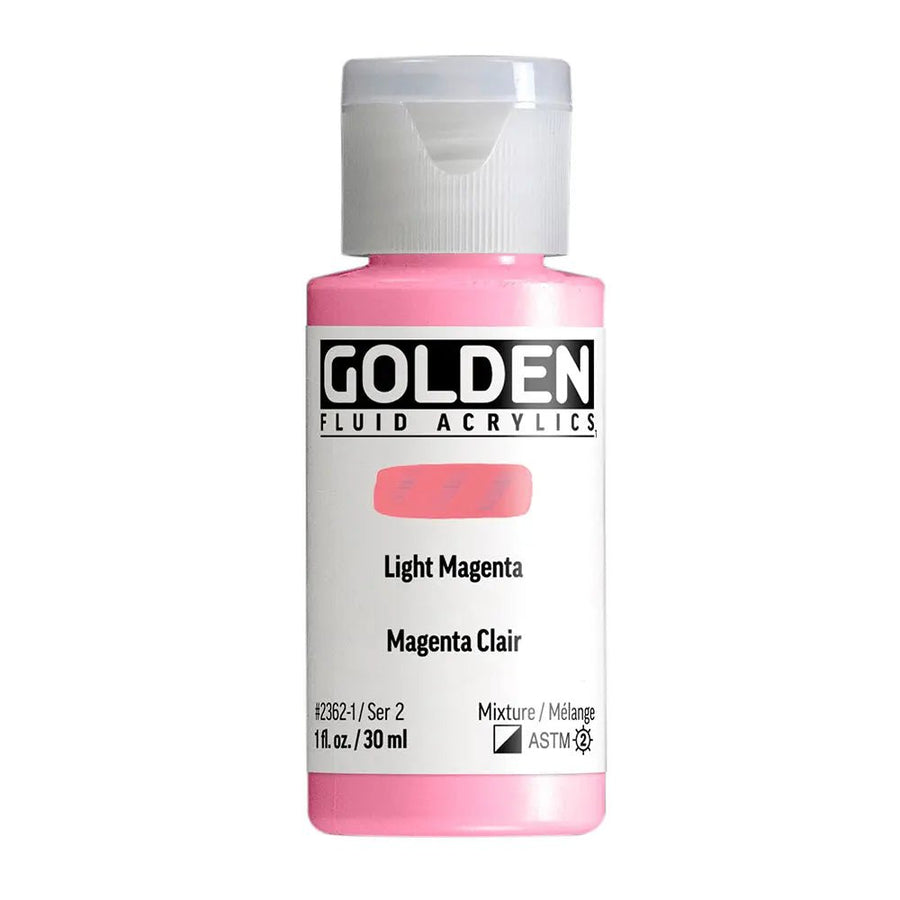 Golden Fluid Acrylfarbe Magenta Hell 30 ml - Kidis Art