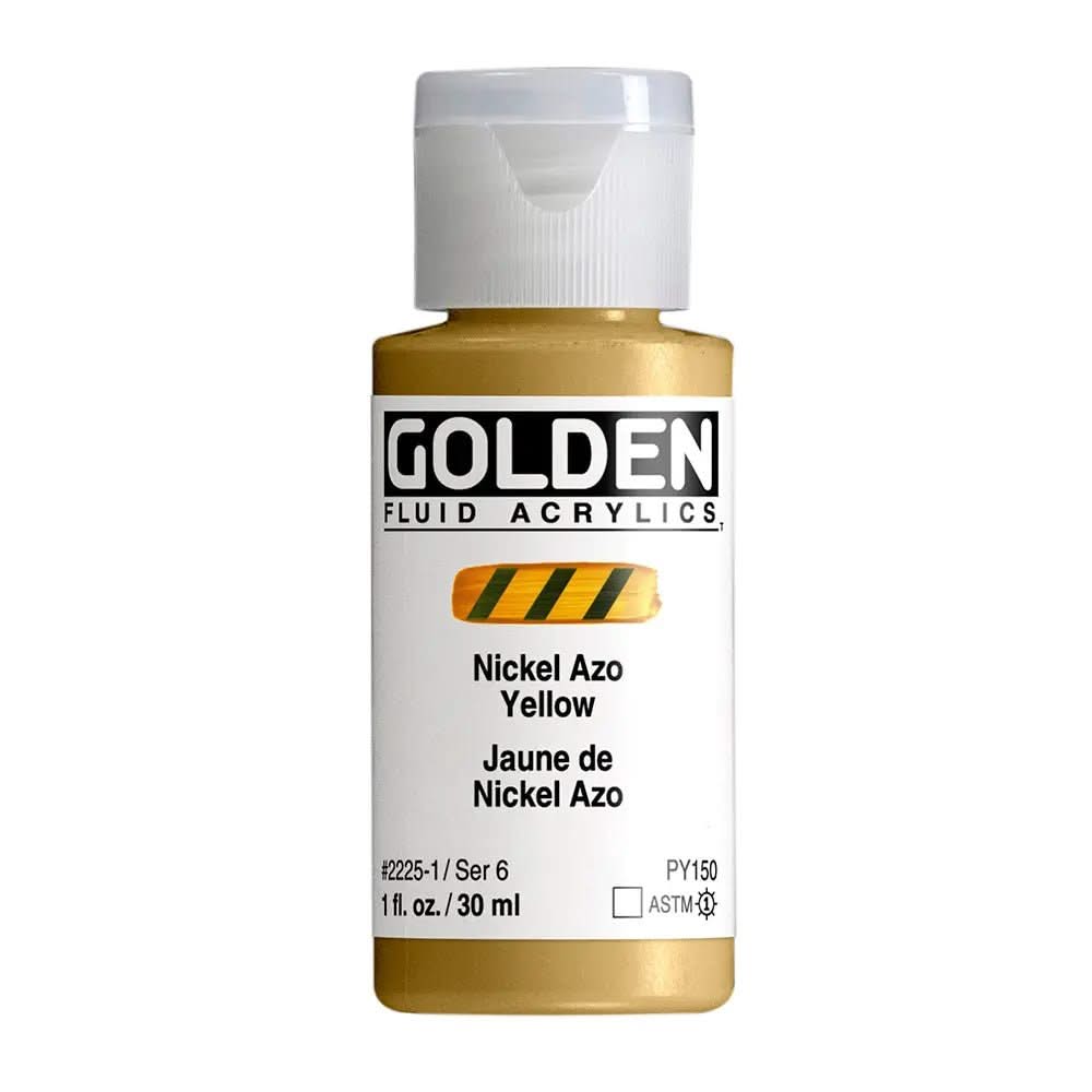 Golden Fluid Acrylfarbe Nickel Azogelb 30 ml - Kidis Art