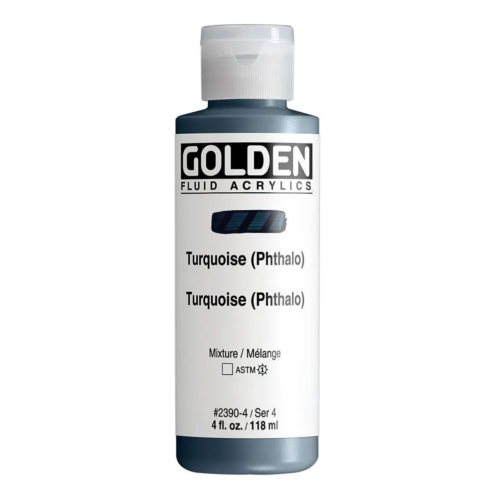 Golden Fluid Acrylfarbe Phthaloturkis 118 ml - Kidis Art