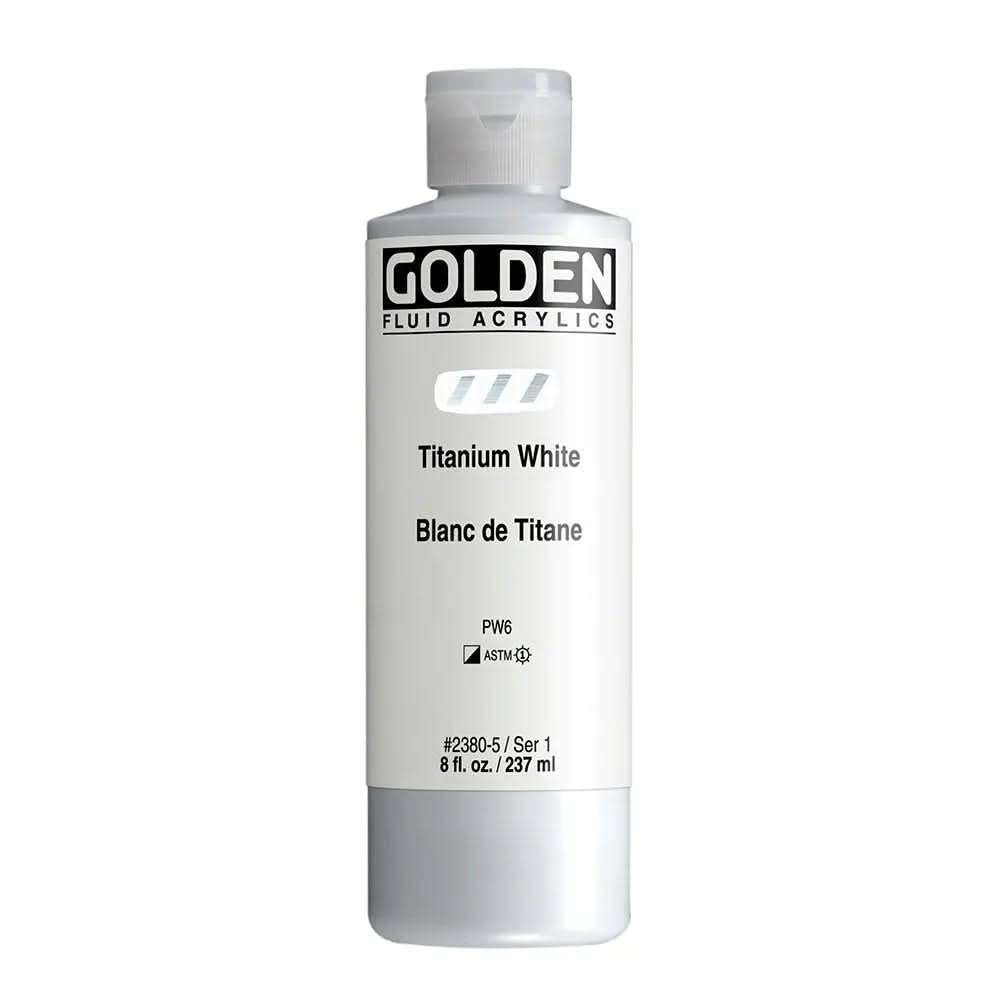 Golden Fluid Acrylfarbe Titanweiss 237 ml - Kidis Art